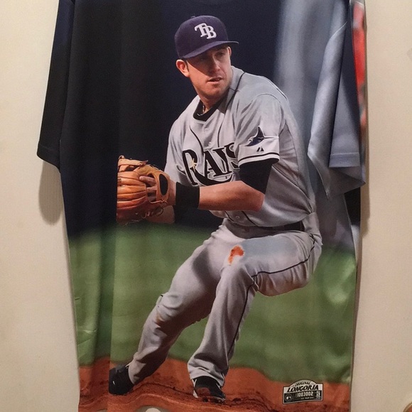 EVAN LONGORIA BASEBALL RETRO SHIRT BY THREE60 SzL! - Picture 4 of 5